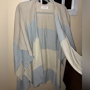 Mersea Always By The Sea Cream and Blue cardigan/ shawl